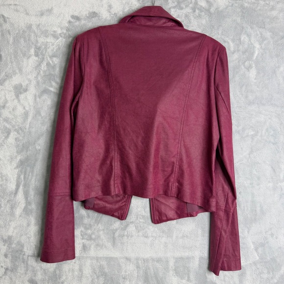 Joseph Ribkoff Vineyard Leatherette Jacket Womens M 223914 Moto Edgy Studded - Picture 3 of 10